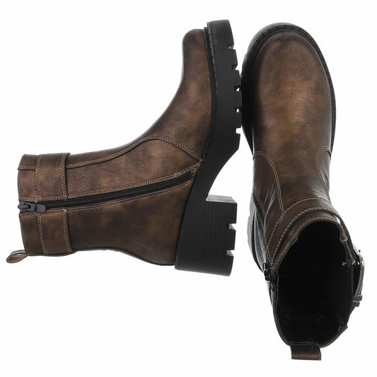 Bottines Chelsea à Plateforme – Style Urbain Camel