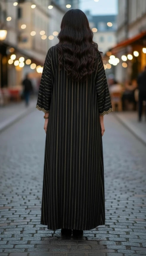 Robe sans manches et kimono assorti