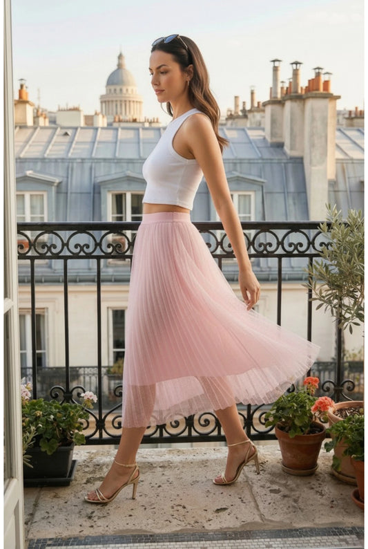 Jupe Tulle ROSIE Rose – Féminité Romantique