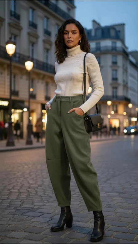Pantalon Balloon Faux Suède