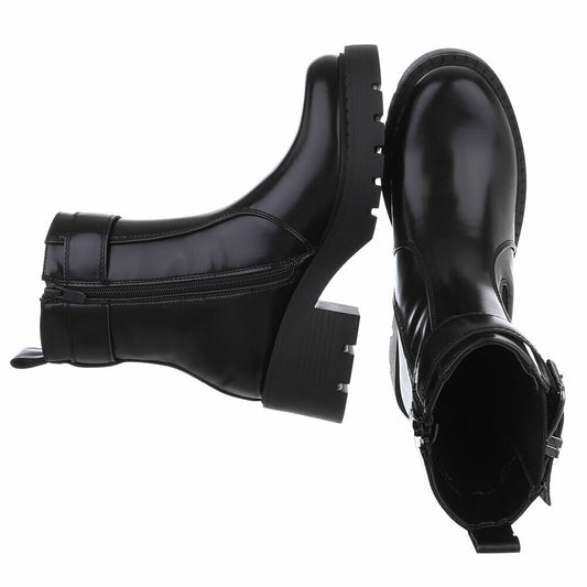 Bottines Chelsea à Plateforme noir – vue 2 – Eymora