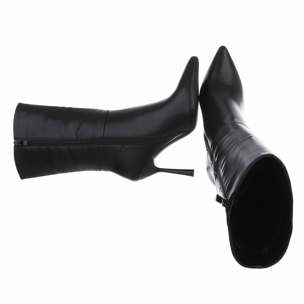Bottes Mi-Mollet à Talon Aiguille noir – vue 2 – Eymora