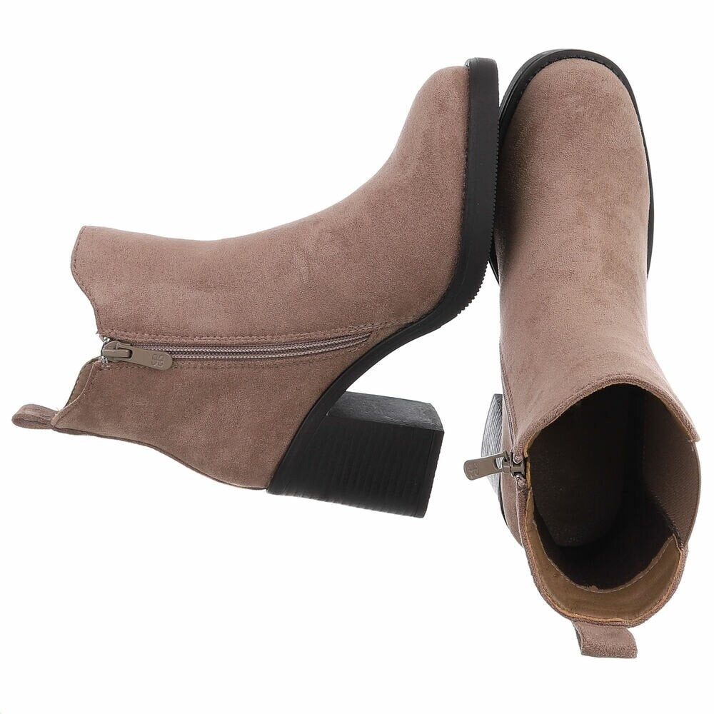 Bottines Chelsea à Talons Bloc marron – vue 2 – Eymora