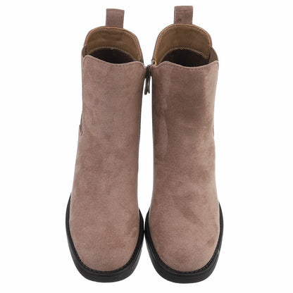 Bottines Chelsea à Talons Bloc marron – vue 3 – Eymora