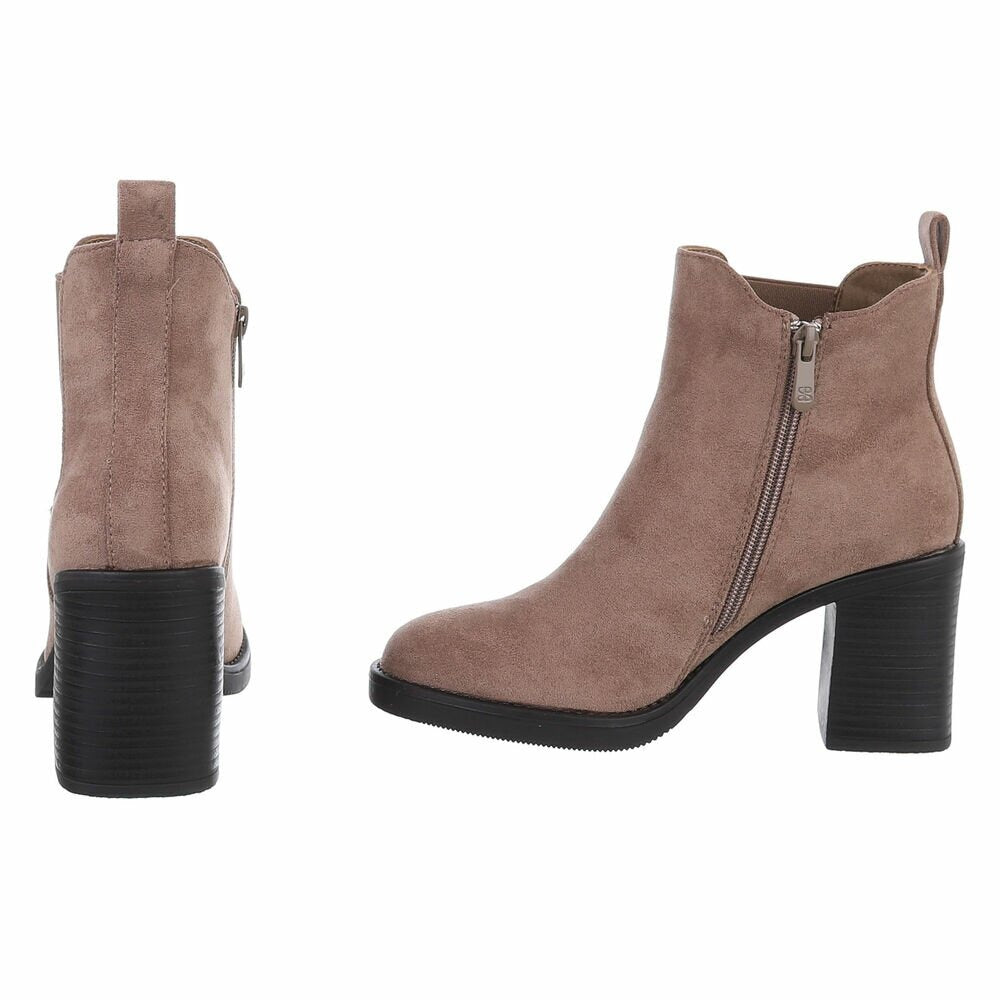 Bottines Chelsea à Talons Bloc marron – vue 4 – Eymora