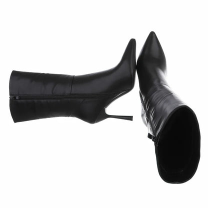 Bottes mi-mollet à talon aiguille Noir