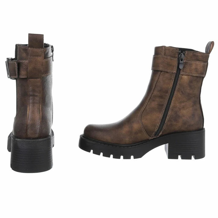 Bottines Chelsea à Plateforme – Style Urbain Camel
