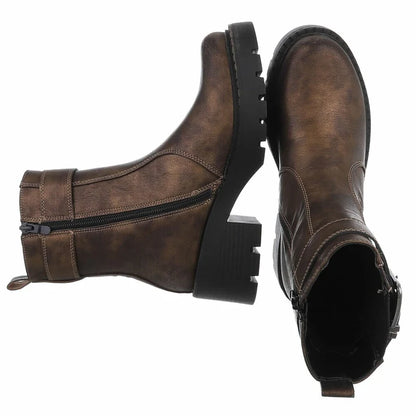 Bottines Chelsea à Plateforme – Style Urbain Camel