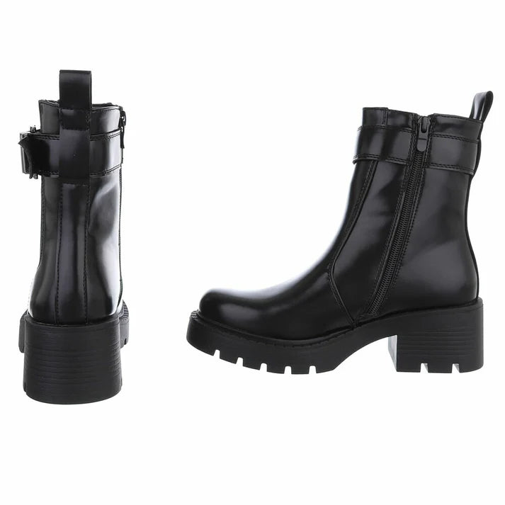 Bottines Chelsea à Plateforme – Style Urbain Noir