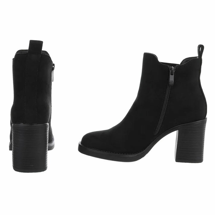 Bottines Chelsea à Talons Bloc Noir