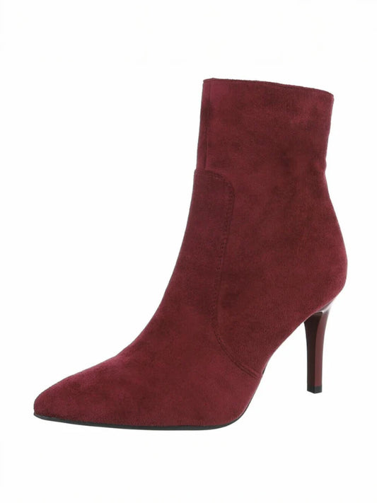 Bottines à Talons Aiguille – Élégance Intemporelle Bordeaux