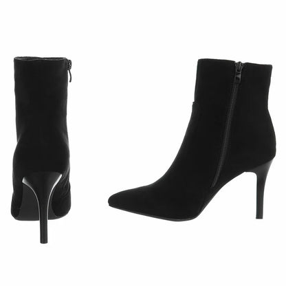 Bottines à Talons Aiguille – Élégance Intemporelle Noir