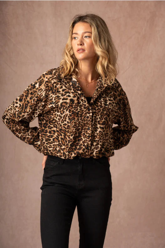 Chemise 2-en-1 Imprimé Léopard