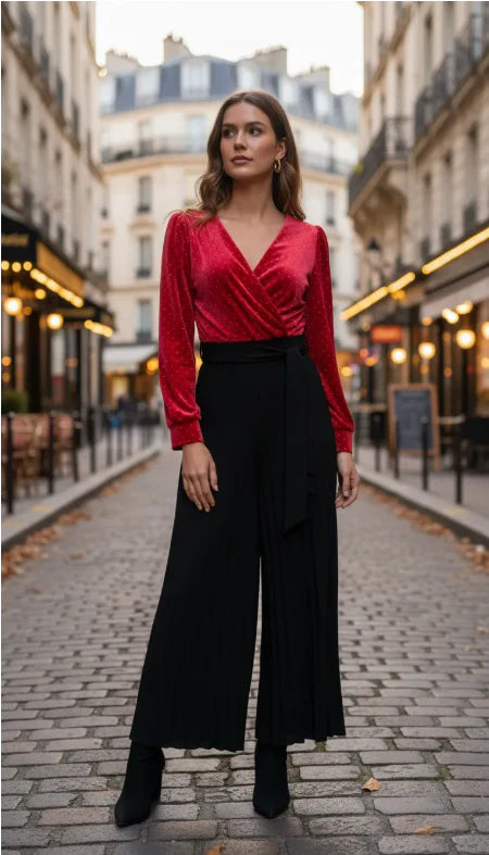 Combinaison bi-matériaux élégant