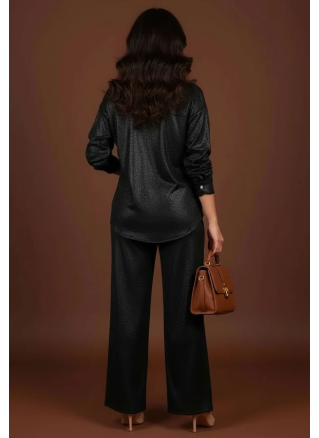 Ensemble Chemise & Pantalon Satiné – Chic et Élégant