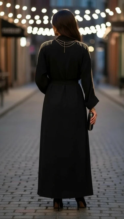 Ensemble féminin robe sans manches et kimono
