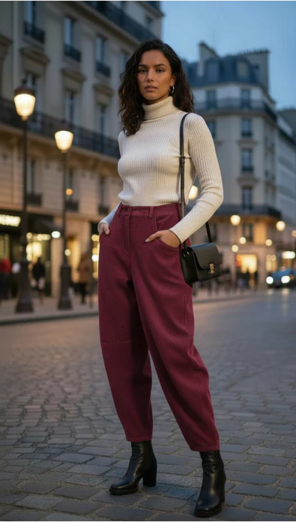 Pantalon Balloon Faux Suède