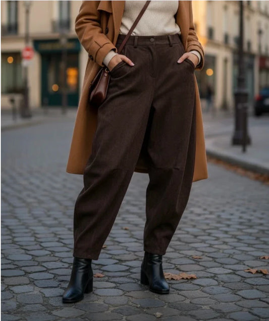 Pantalon Balloon Faux Suède