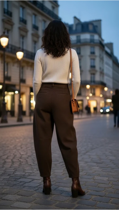 Pantalon Balloon Faux Suède