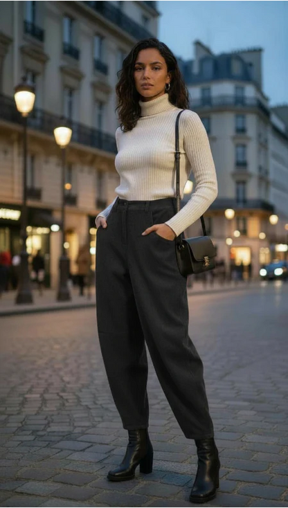 Pantalon Balloon Faux Suède