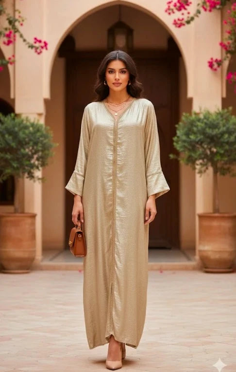 Robe abaya étincelante – look chic