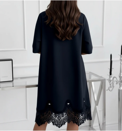 Robe avec dentelle et strass