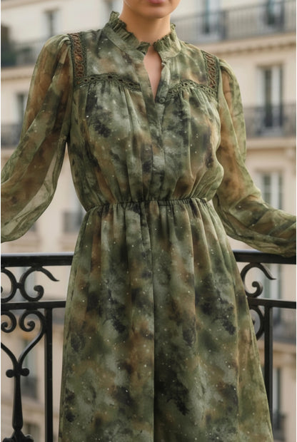Robe bohème vert