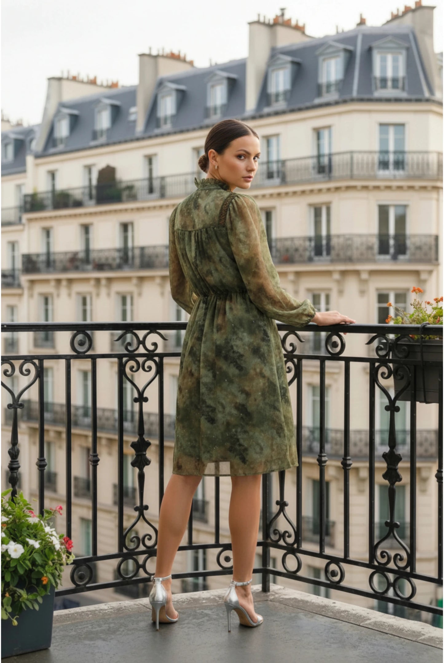 Robe bohème vert