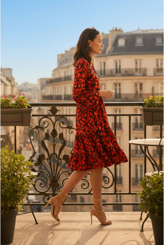 Robe Cœurs de Pétales – Élégance Audacieuse