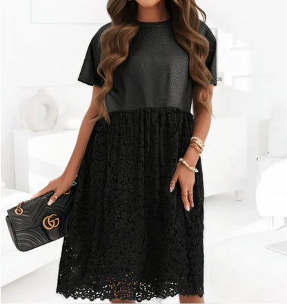 Robe en dentelle, sans doublure