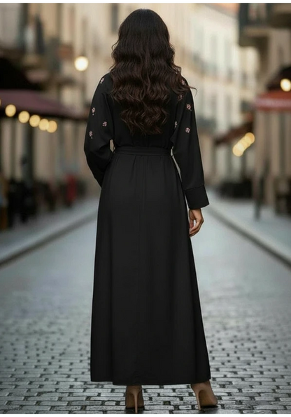 Robe longue perles femme