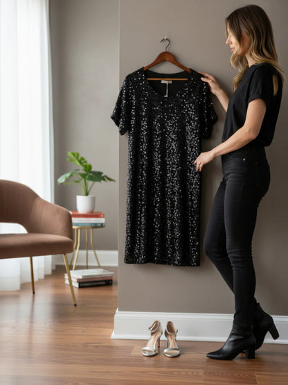 T-shirt Robe Pailleté