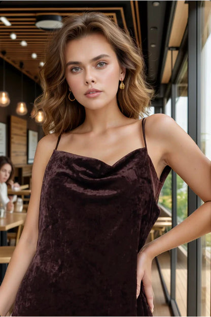 Top en mesh à effet velours