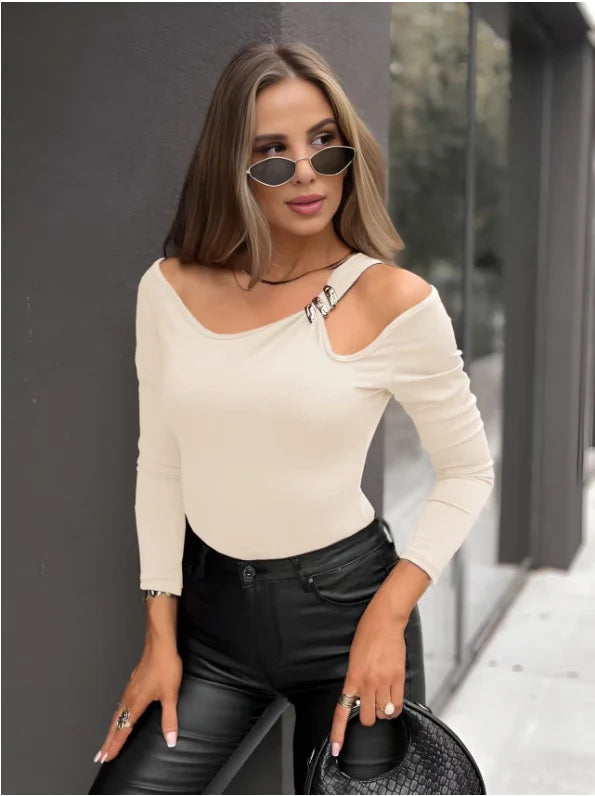 Top manches longue avec détail bijou