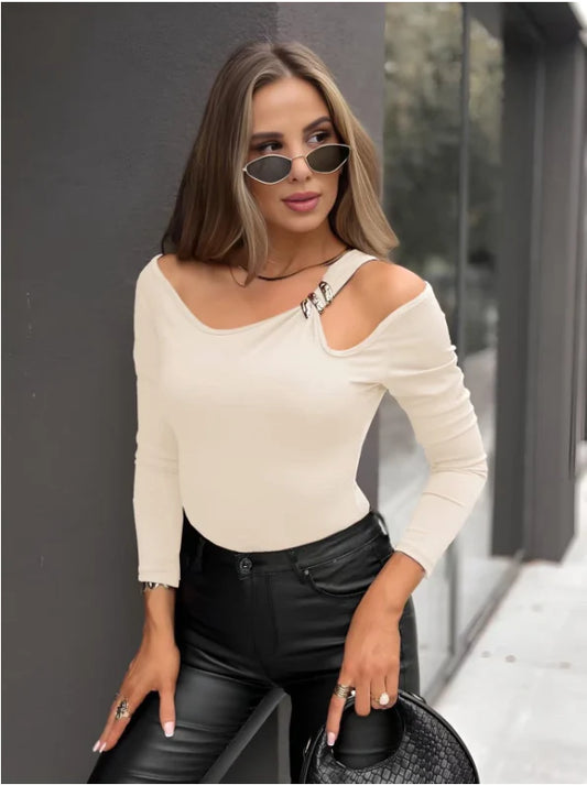 Top manches longue avec détail bijou