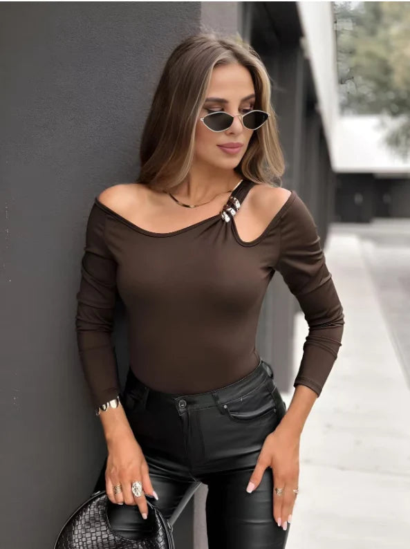 Top manches longue avec détail bijou
