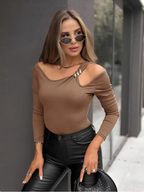 Top manches longue avec détail bijou
