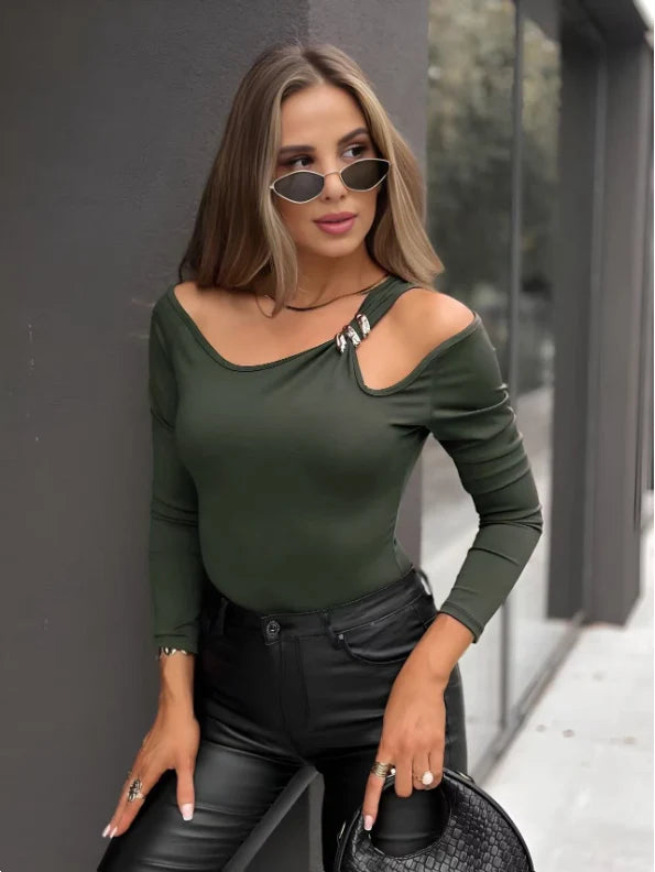 Top manches longue avec détail bijou