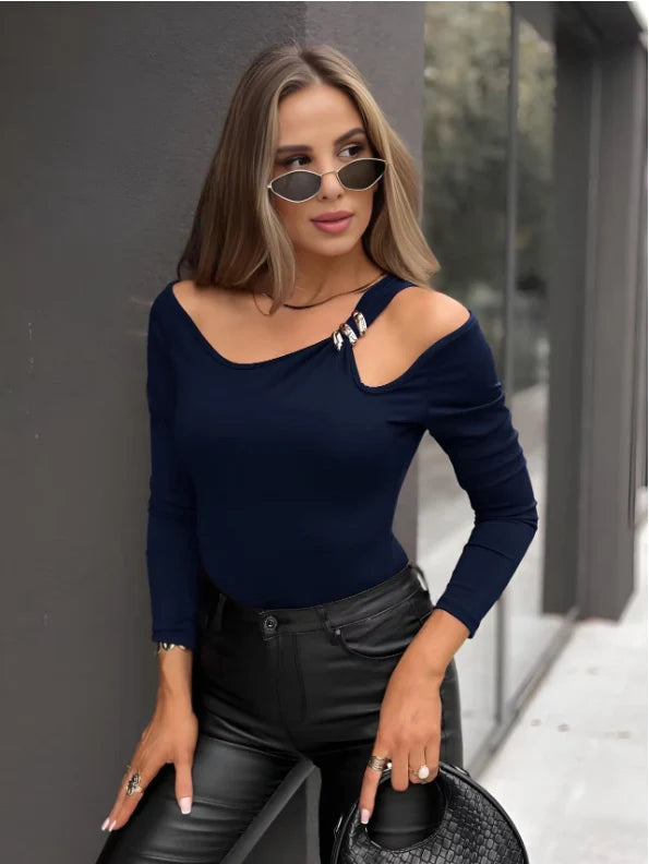 Top manches longue avec détail bijou