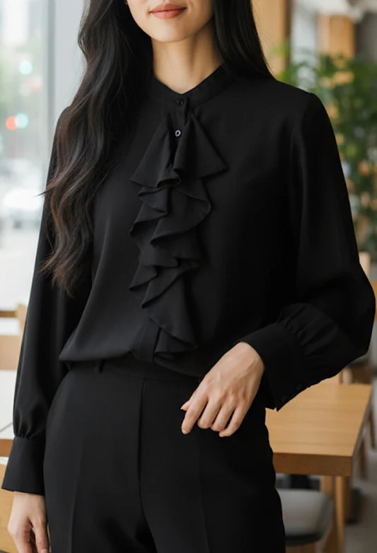 Chemisier FANELLE En Voile Epais Romantique Chic . Fluide et tendance